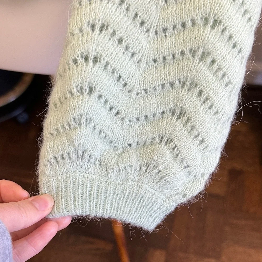 Light Green Women's Sweater Marine Layer (Sezane look) - Picture 3 of 7